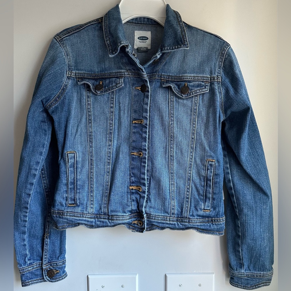 Old Navy Girls Denim Jean button down  jacket with 2 hand pockets Size XLarge 14